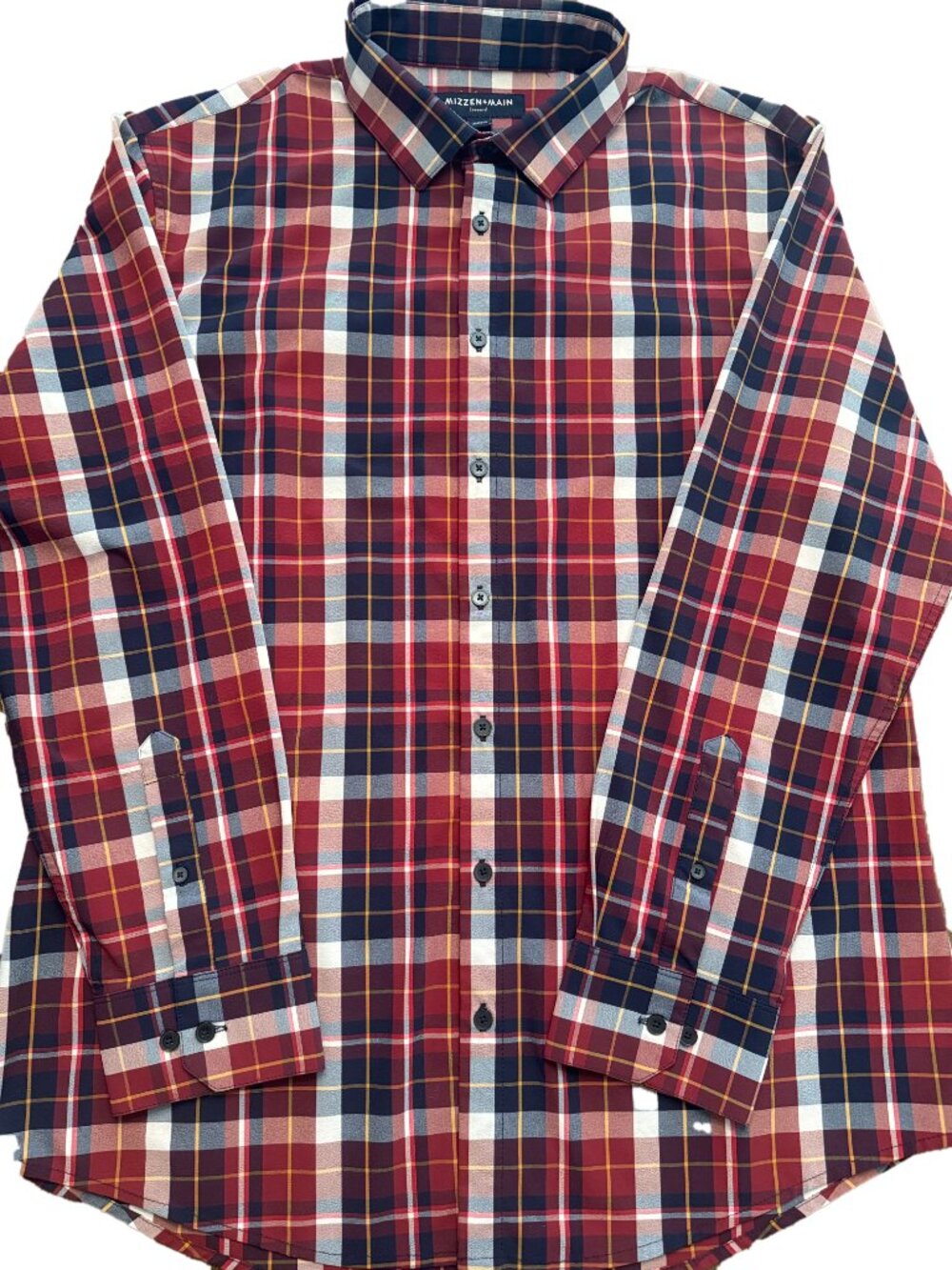 Mizzen + Main Leeward Trim Fit Plaid Button Down Shirt